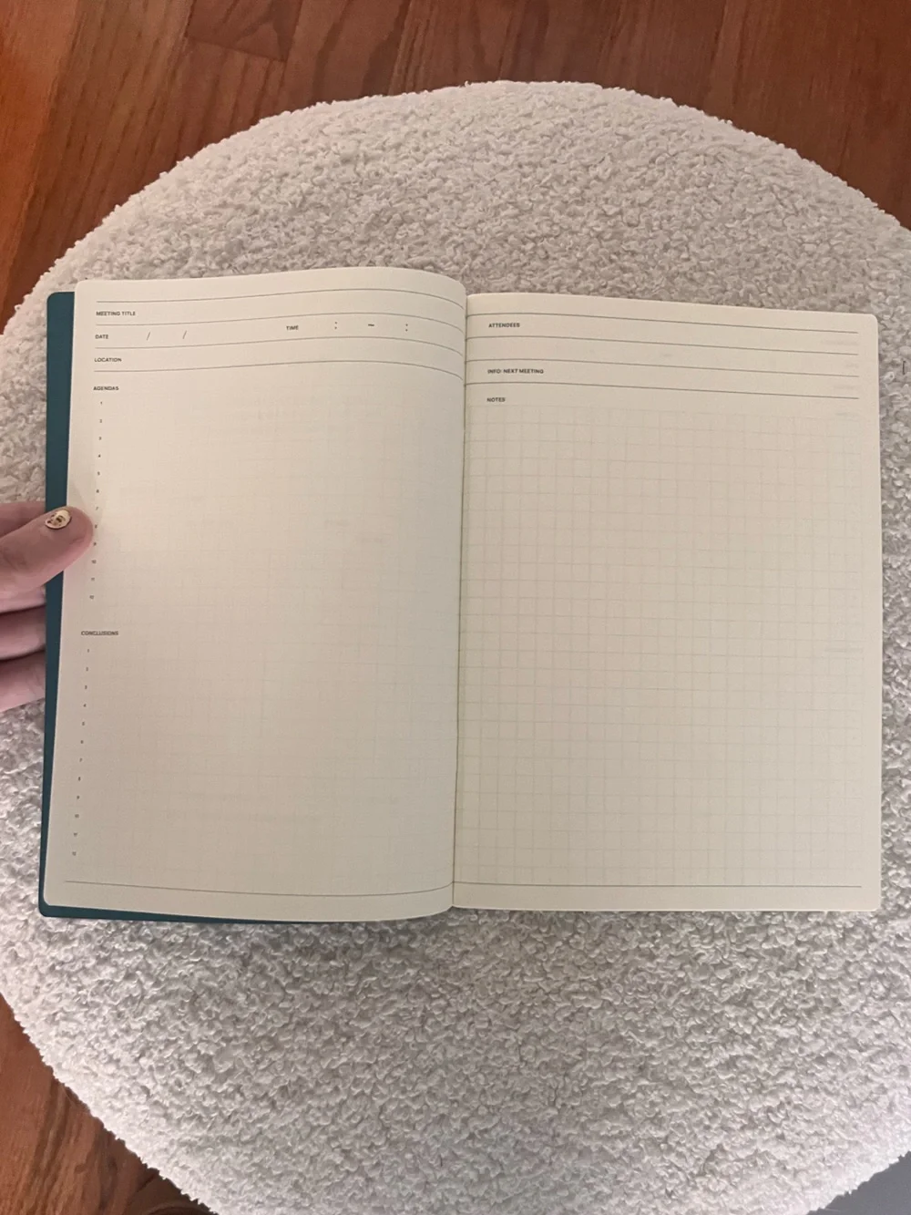NWT🎉 LACONIC Navy Blue “Meeting” Agenda Planner Softcover